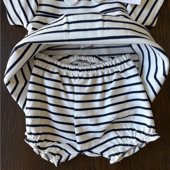 Janie and Jack Baby Scalloped Collar Ponte Matching Set - Picture 3 of 5